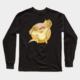 Kawaii Double Head Dragon - With Background Long Sleeve T-Shirt